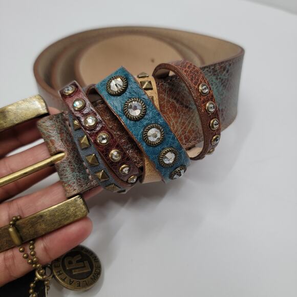 LEATHEROCK TEAL LEATHER BELT, SIZE 32, NWT - Picture 3 of 9